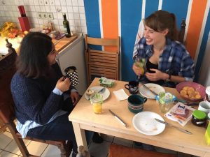 Trotz ernstem Thema ein Lachen